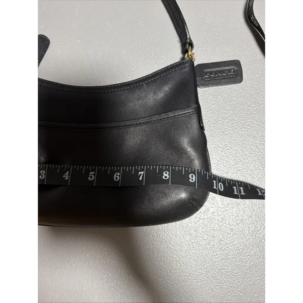 Vintage Coach 9844 Demi Hobo Baguette Hand Bag Leather Purse Black
